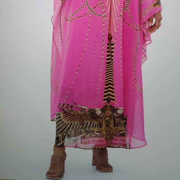 Long Kaftan with waist detail Song of the Scarab - Camilla - Picture 3 of 10